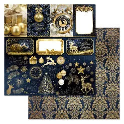 Набор бумаги 20х20 см "Фономикс. Новогодний", 12 листов (ScrapMania)