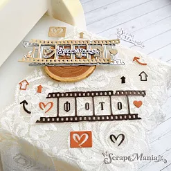Нож "Кинопленка со знаками", 12,2х3,7 см (ScrapMania)