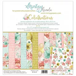 Набор бумаги 30х30 см "Celebrations", 12 листов (Mintay)