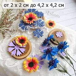 Нож "Цветы гайлардии 2", 4,2х4,2 см (ScrapMania)