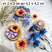 Нож "Цветы гайлардии 2", 4,2х4,2 см (ScrapMania)