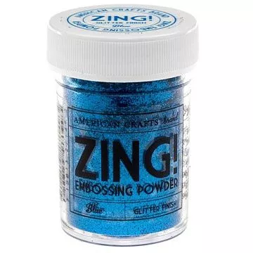 Пудра для эмбоссинга с глиттером ZING "Blue. Синий" (American Crafts)