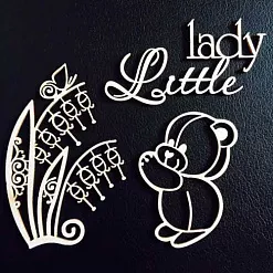 Набор украшений из чипборда "Мишка" (Fleur-design) Набор украшений из чипборда "Мишка" (Fleur-design)