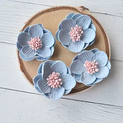 Набор бумажных цветов "Шиповник. Голубой", 4 шт (Китай)