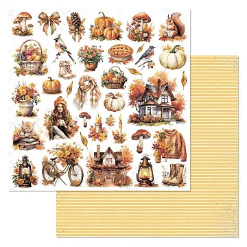 Бумага "Художница Осень. Картинки" (ScrapMania)