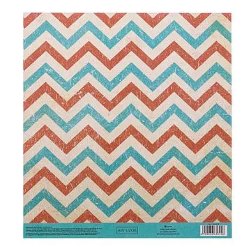 Бумага 20х20 см на клеевой основе "Зигзаги" (АртУзор)