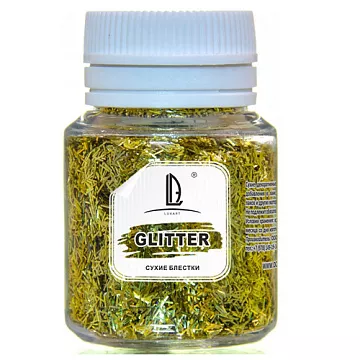 Глиттер "Палочки. Золото", 20 мл (Luxart)