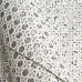 Отрез экокожи А4 "Кружево. Белый с серебром 4"