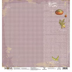 Набор бумаги 30х30 см "Винтажные рецепты", 11 листов (MonaDesign)