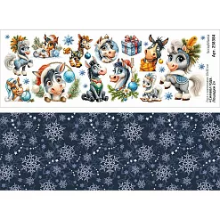 Лист с картинками 10х30 см "Символ года. Лошадки 2" (ScrapMania) Лист с картинками 10х30 см "Символ года. Лошадки 2" (ScrapMania)