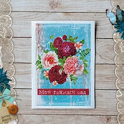 Тканевая карточка "Летняя феерия. Пионы" (ScrapMania)