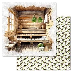 Набор бумаги 20х20 см "Банная", 6 листов (ScrapMania)