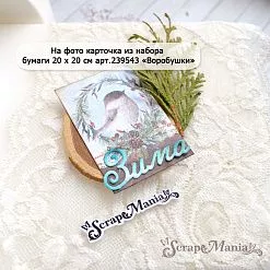 Нож "Времена года. Надписи", 2х5,7 см (ScrapMania)