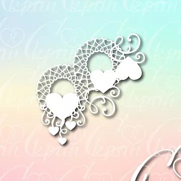 Чипборд "Круги с сердечками", 8,5х8,6 см (LeoMammy)