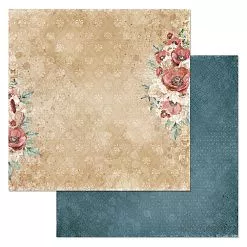 Набор бумаги 30,5х30,5 см "Багряный винтаж", 12 листов (ScrapMania)