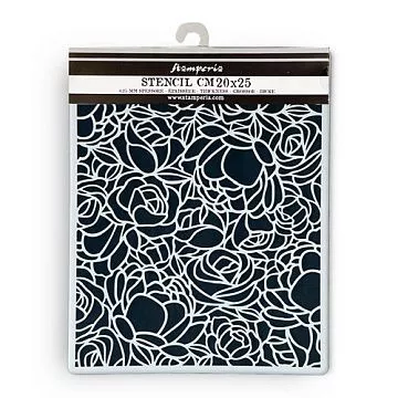 Трафарет 20х25 см "Romance Forever. Rose pattern" (Stamperia)