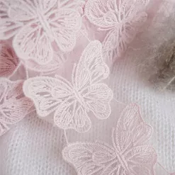 Кружево "Бабочки. Нежно-розовое", ширина 5 см, длина 1 м (Pty Турция)