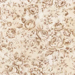 Отрез ткани 50х55 см "Винтажные розы. Бежевые" (Peppy)