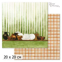 20х20 Бумага "Рецепты старого буфета. Дизайн 4" (ScrapMania)