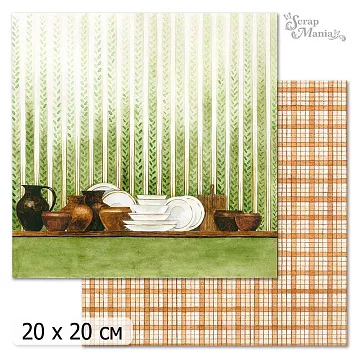 20х20 Бумага "Рецепты старого буфета. Дизайн 4" (ScrapMania)