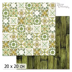 20х20 Бумага "Рецепты старого буфета. Дизайн 6" (ScrapMania)