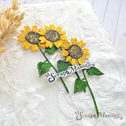 Нож "Длинные растения. Подсолнух", 3,4х6,6 см (ScrapMania)