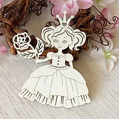 Чипборд "Принцесса с цветком" (LeoMammy) Чипборд "Принцесса с цветком" (LeoMammy)