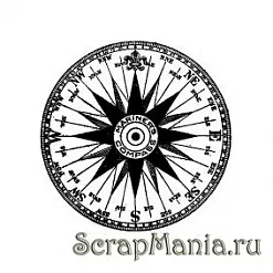 Штамп "Роза ветров" (Скрапклуб)