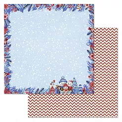 Набор бумаги 30,5х30,5 см "Снеговички", 12 листов (ScrapMania)