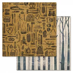 Набор бумаги 20х20 см "Дневник туриста", 12 листов (ScrapMania)