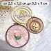 Нож "Пяльцы. Круглые с пионом", 8,5х9 см (ScrapMania)