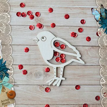 Чипборд "Снеговички. Шейкер. Птичка большая" (ScrapMania)