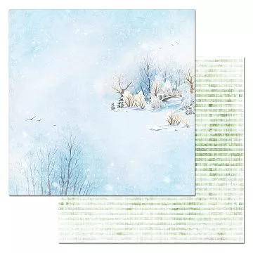 Бумага "Зимний город. Мост" (ScrapMania)