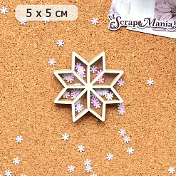 Шейкер "Новогодние гномы. Звезда мини", 5х5 см (ScrapMania)