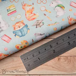 Отрез ткани 75х50 см "Первоклашка. Ученики" (ScrapMania)