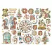 Набор вырубок из плотного картона "Christmas greeting", 48 шт (Stamperia)