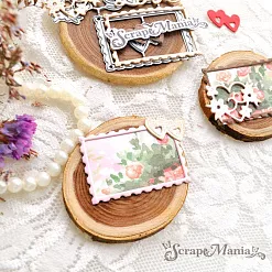 Нож "Французская любовь. Сердечки и марка", 2,8х4 см (ScrapMania)