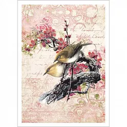 Тканевая карточка "Яркие впечатления. Птичьи трели" (ScrapMania)