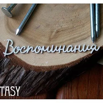 Чипборд "Воспоминания", 8,5х1,5 см (Fantasy)