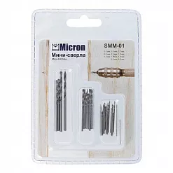 Мини-дрель ручная с набором сверл (Micron)