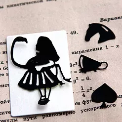 Нож "Алиса в Стране чудес", 6х4 см (Scrapfriend)