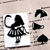 Нож "Алиса в Стране чудес", 6х4 см (Scrapfriend)