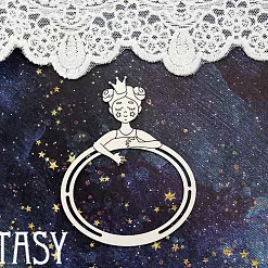 Украшение из чипборда "Принцесса с рамкой 1411" (Fantasy)