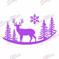 Набор ножей для вырубки "Пейзаж с оленем" (Scrapman) Набор ножей для вырубки "Пейзаж с оленем" (Scrapman)