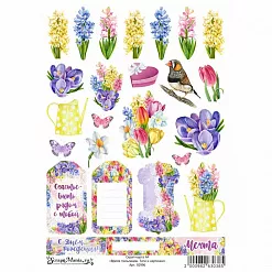 Скрап-карта А4 "Время тюльпанов. Теги и картинки" (ScrapMania)