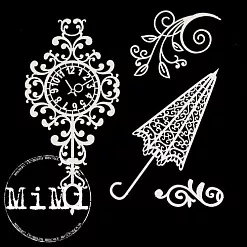 Набор украшений из чипборда "Ретро. Пышность" (MiMi Design)