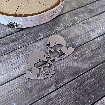 Набор акриловых украшений "Зеркальный. Птички", цвет серебряный (ArtLines)