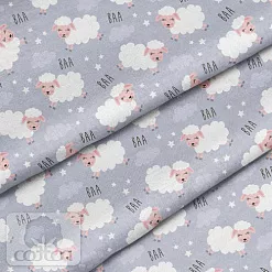 Отрез ткани 79х50 см "Овечки" (Cotton)