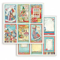 Набор бумаги 20х20 см "Christmas Patchwork" (Stamperia)