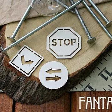 Набор украшений из чипборда "Знаки 428" (Fantasy)